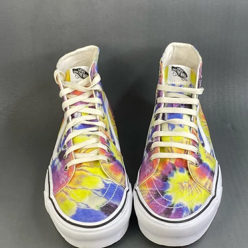 Vans Sk8-Hi Tapered Skate sneaker Tie Dye Hippie Clown Psychedelic men 11.5